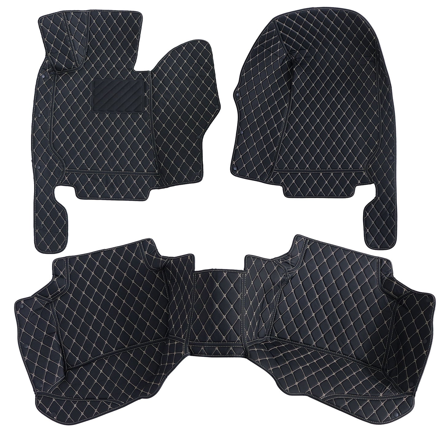 For 2010-2016 Benz W212 E-Class Microfiber Leather Floor Mats Liners Front&Rear