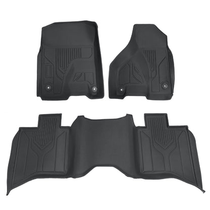 3D Car Floor Mats Liners TPE For 2013 to 2018 Dodge Ram 1500 2500 3500 Crew Cab