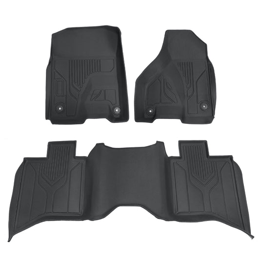 3D Car Floor Mats Liners TPE For 2013 to 2018 Dodge Ram 1500 2500 3500 Crew Cab