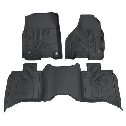 3D Car Floor Mats Liners TPE For 2013 to 2018 Dodge Ram 1500 2500 3500 Crew Cab