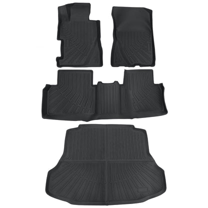 Floor Mats & Trunk Cargo Liner For 2006-2011 Honda Civic Sedan TPE  All Weather