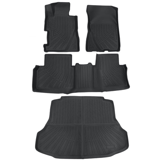 Floor Mats & Trunk Cargo Liner For 2006-2011 Honda Civic Sedan TPE  All Weather