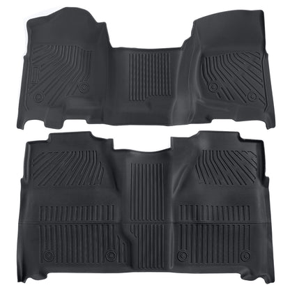 TPE Floor Mats Liners For 2007-2013 Silverado Sierra 1500/2500/3500 HD Crew Cab