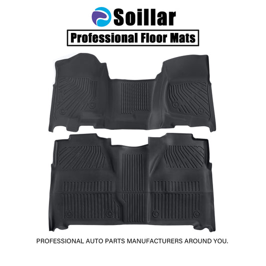 TPE Floor Mats Liners For 2007-2013 Silverado Sierra 1500/2500/3500 HD Crew Cab