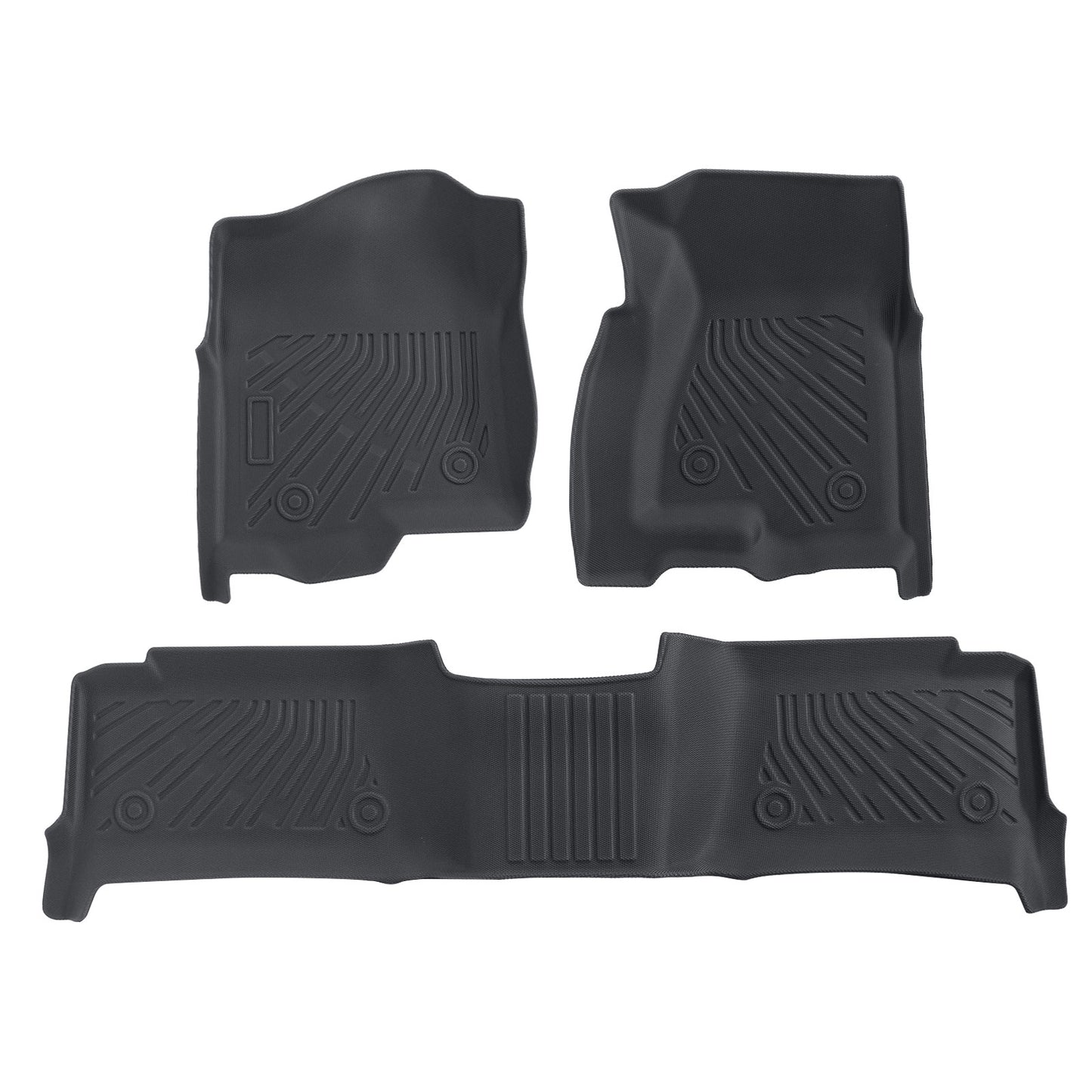Front-Rear Floor Mats Liner For 1999-2007 Chevy Silverado GMC Sierra Crew Cab 3x