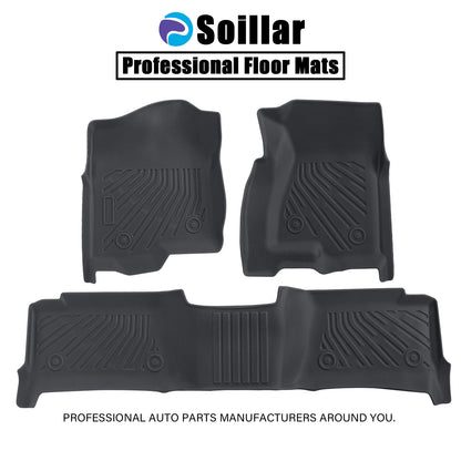 Front-Rear Floor Mats Liner For 1999-2007 Chevy Silverado GMC Sierra Crew Cab 3x