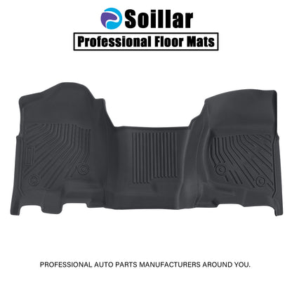 Front TPE Floor Mats Liner For 2007-2014 Chevrolet Silverado GMC Sierra WT