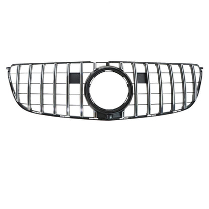 Silver+Black GT Front Hood Grille W/Camera For Benz X166 GLS450 GLS550 2017-19