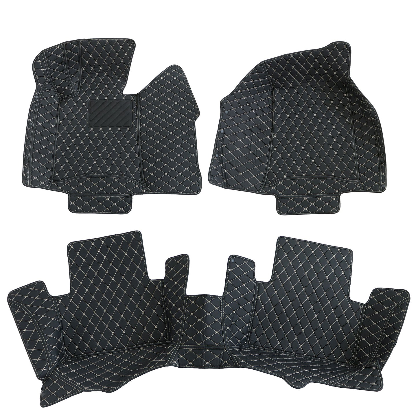 Front & Rear Microfiber Leather Floor Mats Liner Surround For 2009-2014 Acura TL