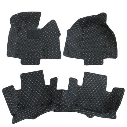 Front & Rear Microfiber Leather Floor Mats Liner Surround For 2009-2014 Acura TL