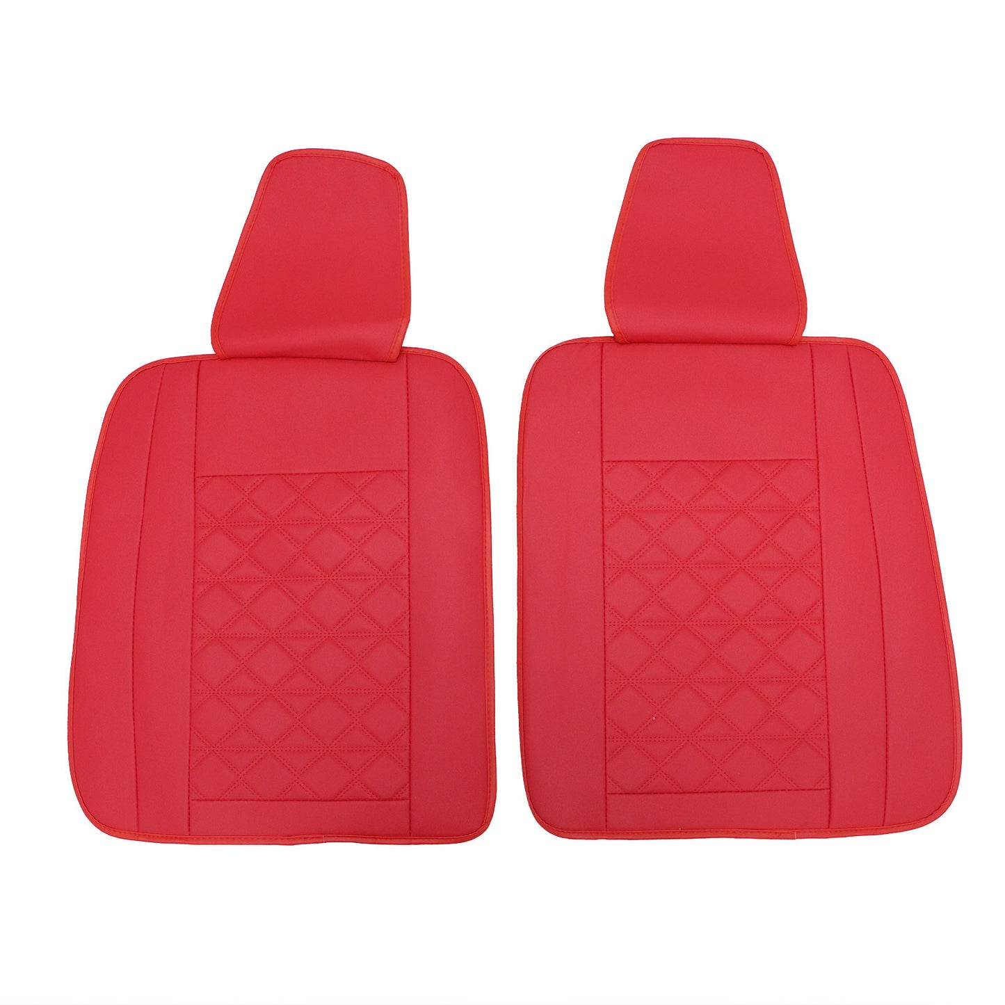 PU Leather 5 Seat Covers Red Full Set Front & Rear Cushion Fits Honda Deluxe Car