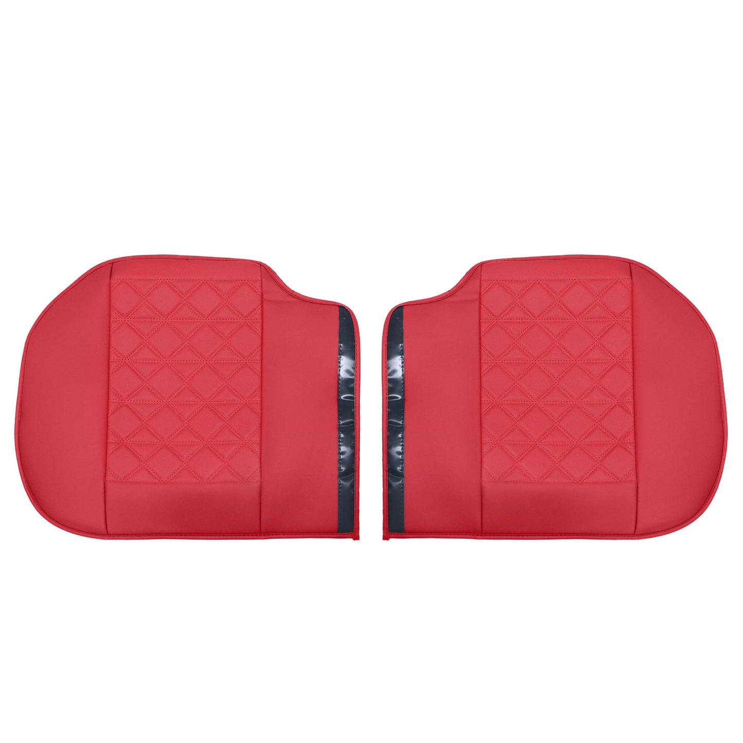 PU Leather 5 Seat Covers Red Full Set Front & Rear Cushion Fits Honda Deluxe Car