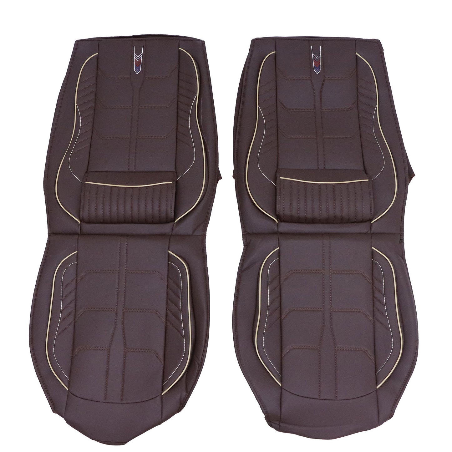 PU Leather Full Surround Set Car 5-Seat Cover Protector For Toyota Coffee