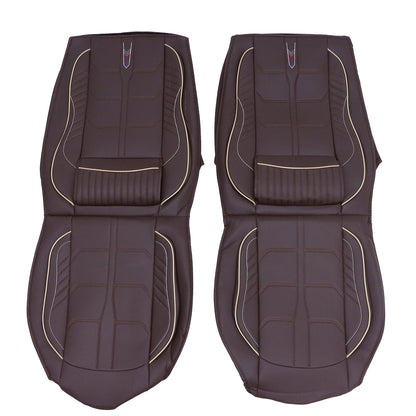 PU Leather Full Surround Set Car 5-Seat Cover Protector For Toyota Coffee