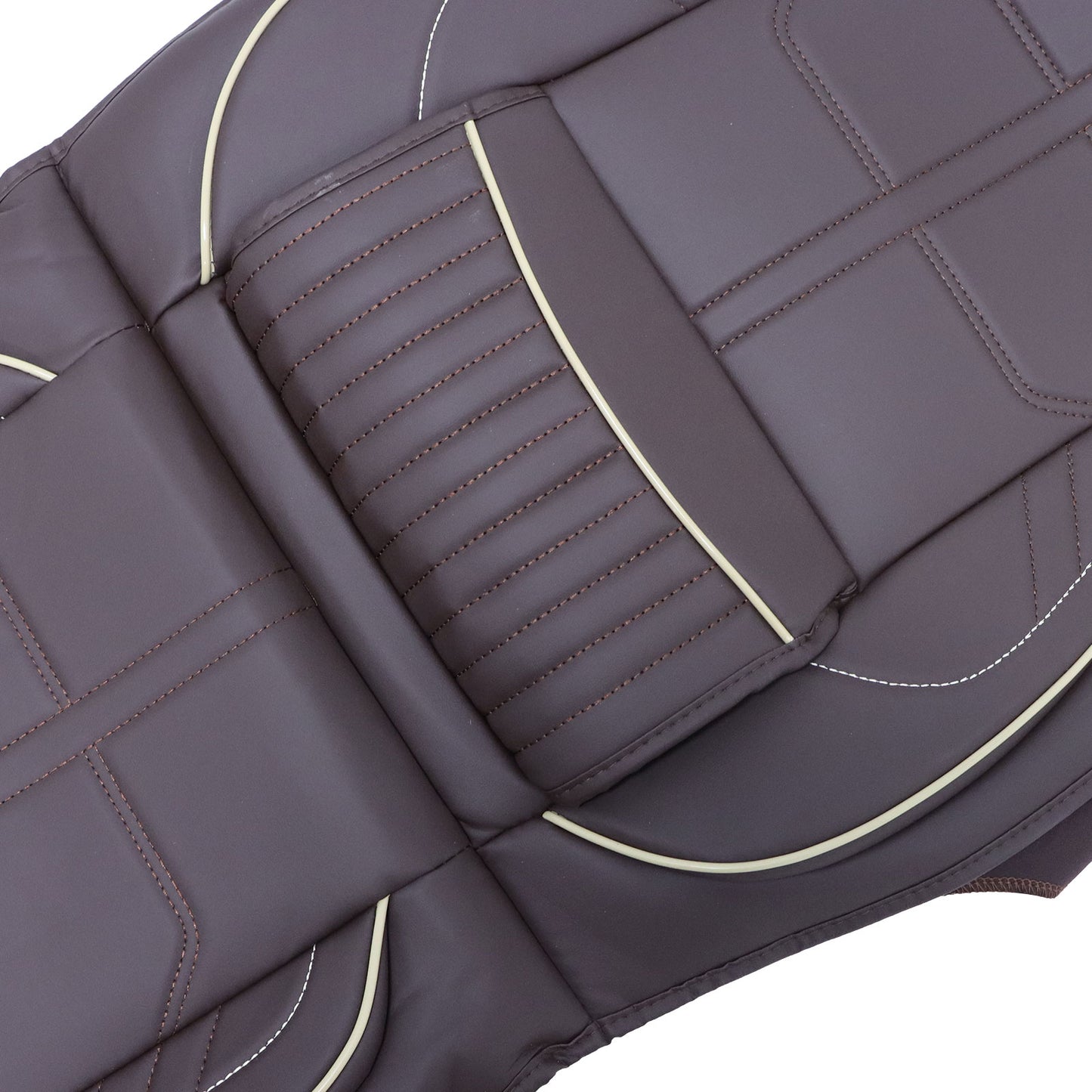 PU Leather Full Surround Set Car 5-Seat Cover Protector For Toyota Coffee
