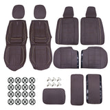 PU Leather Full Surround Set Car 5-Seat Cover Protector For Toyota Coffee