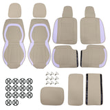 Car Seat Covers Fits 2009-2021 Dodge Ram 1500 5-Seats PU Leather Seat Protector