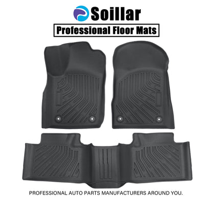 TPE Floor Mats Liners 3Pcs Black For 2013-2016 Jeep Grand Cherokee Dodge Durango