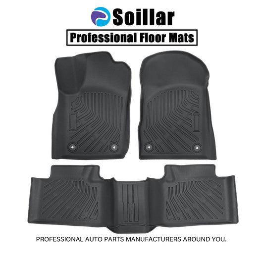TPE Floor Mats Liners 3Pcs Black For 2013-2016 Jeep Grand Cherokee Dodge Durango