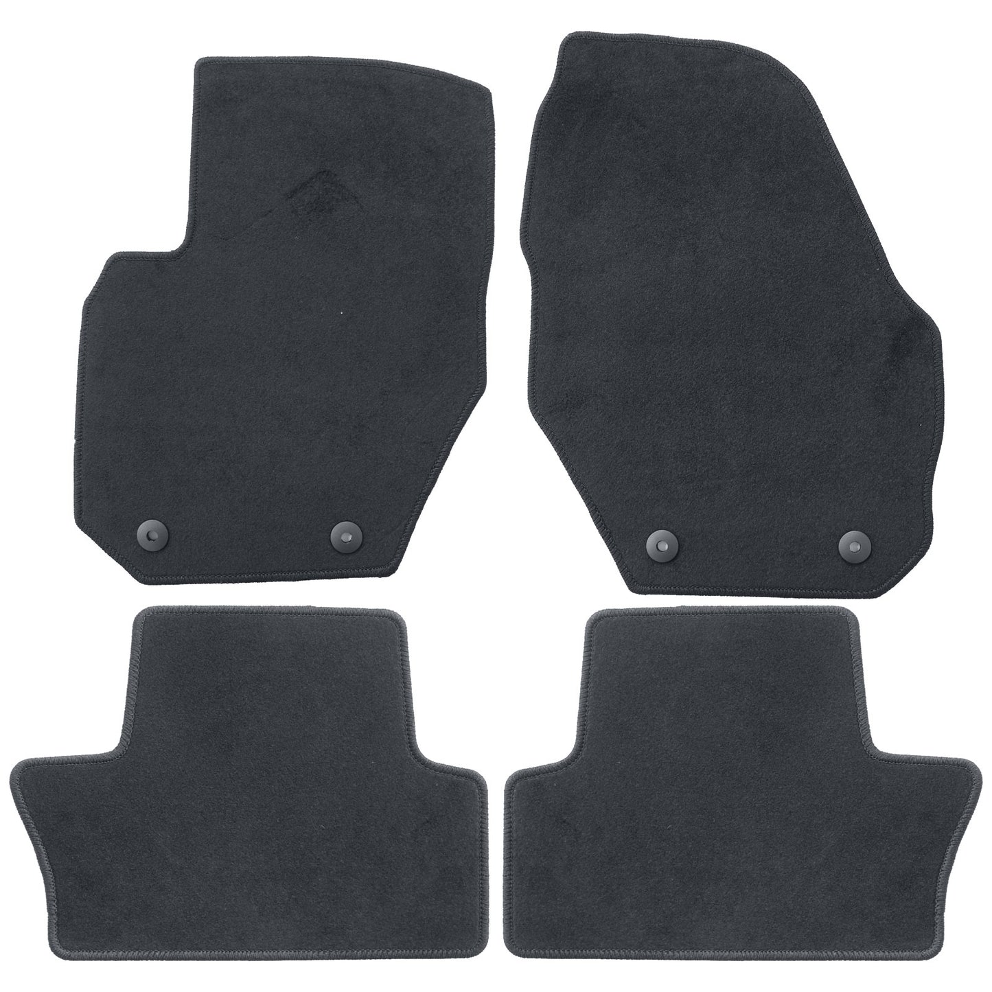 4X For Volvo S60 V60 2011-2018 Front & Rear Floor Mats Carpet Replacement Velour