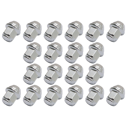 Set of 20 14x1.5 Chrome Solid Lug Nuts For Ford Edge Mustang 2015-2022