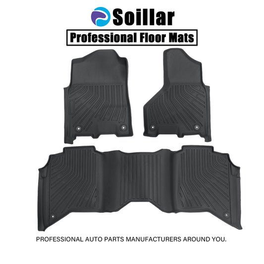 3D TPE Floor Mats Liner For 19-25 Dodge Ram 2500/3500 Crew Cab with Bucket Seat