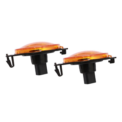 For 2007-18 Jeep Wrangler JK Pair Front Fender LED Side Marker Light Amber Lens