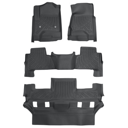 TPE Floor Mats For 2015-2020 Cadillac Escalade 3 Row Floor Liners All Weather