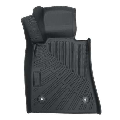 3D TPE All-Weather Floor Mats Liners Set of 3 For 2013-2019 Cadillac ATS Black