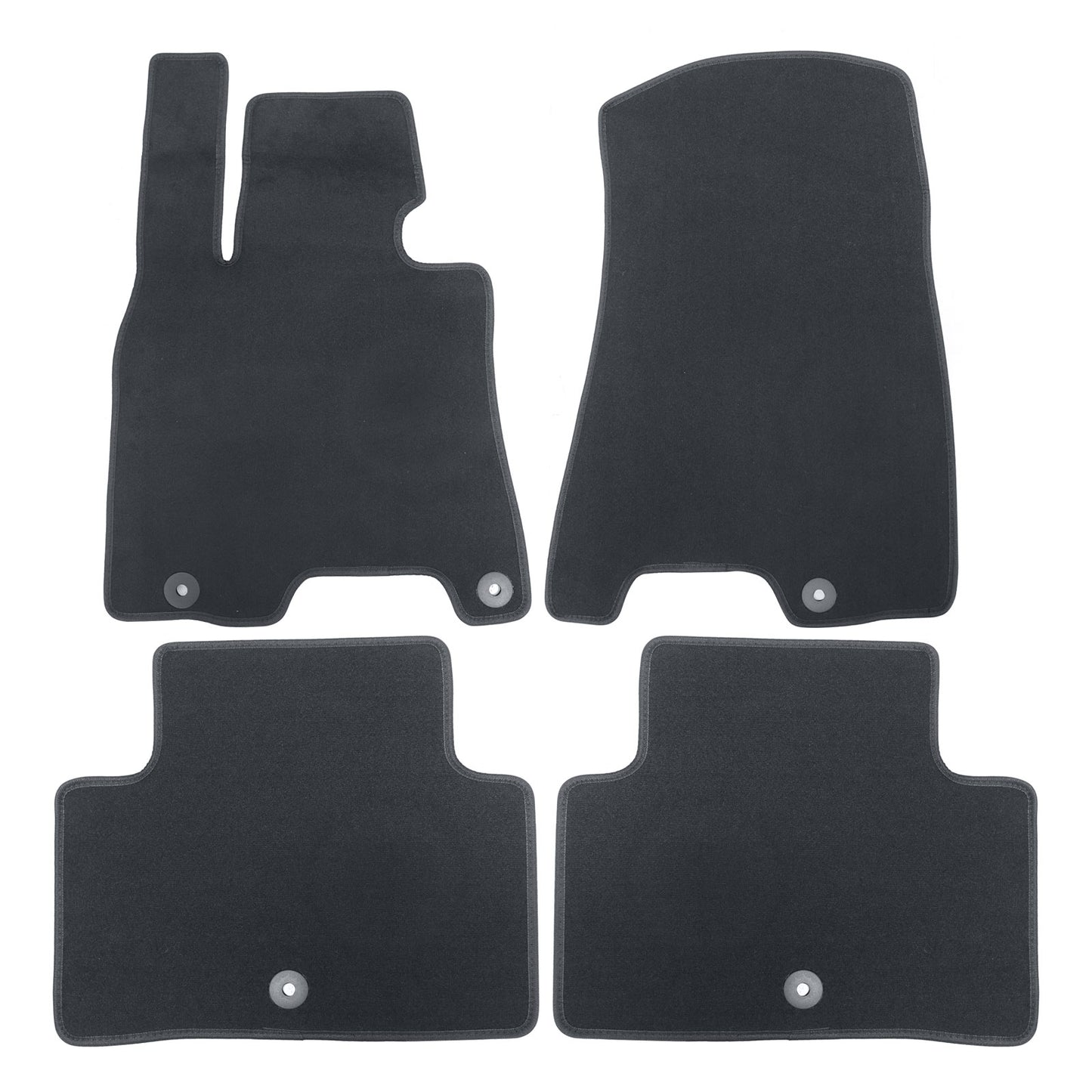 New For 2022-2025 Genesis GV70 Front & Rear Velour Floor Mats Carpet Black 4PCS