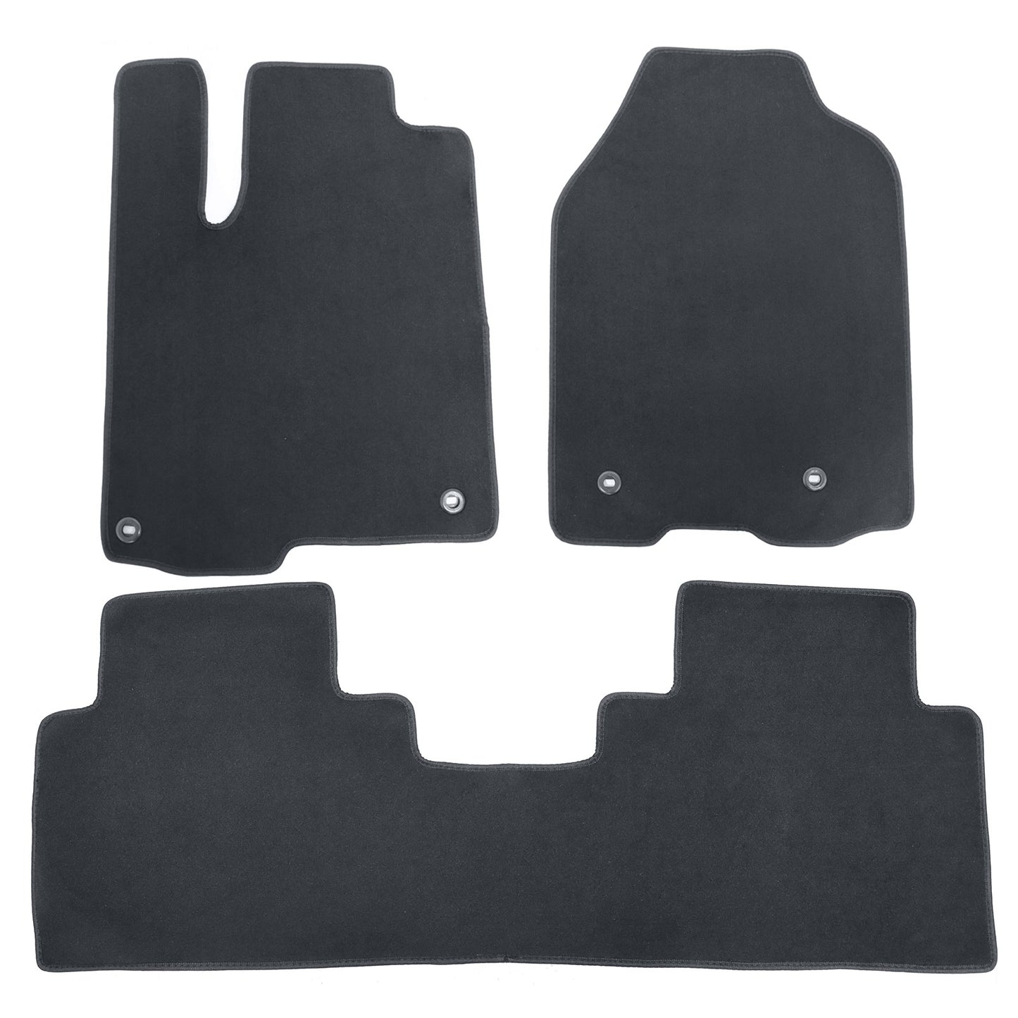 New For 2013-2018 Acura RDX Front & Rear Velour Floor Mats Carpet Black 3PCS