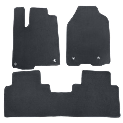 New For 2013-2018 Acura RDX Front & Rear Velour Floor Mats Carpet Black 3PCS