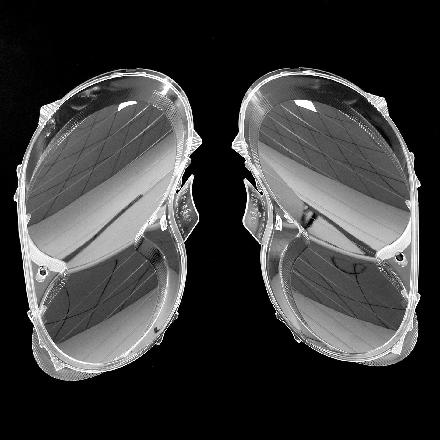 Pair Headlight Lens Cover Replacement For 2004-2009 Mercedes Benz CLK C209 W209