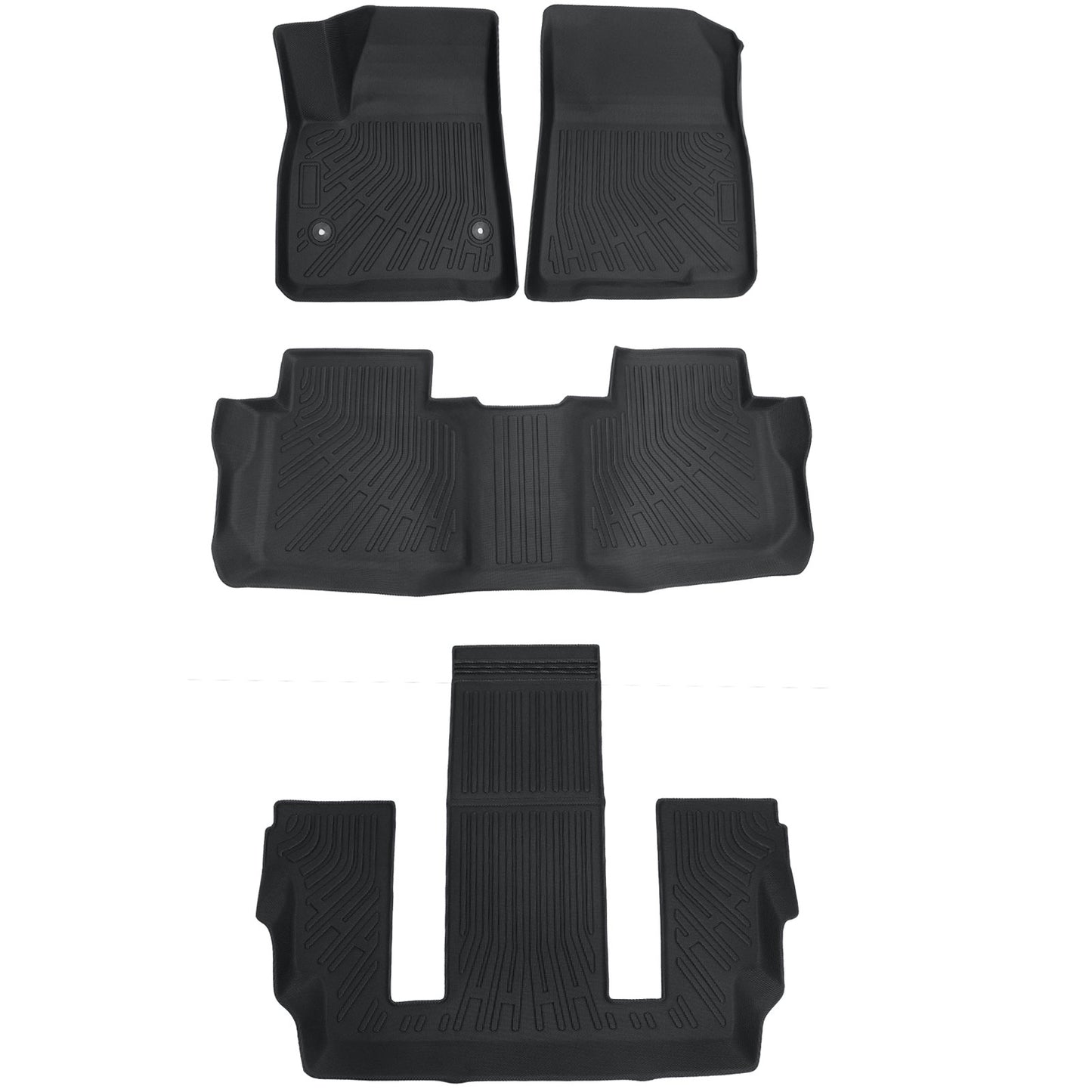 TPE Floor Mats For 2017-2023 GMC Acadia 4-Door Bucket Seats 3Row Floor Liners