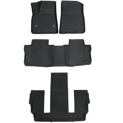 TPE Floor Mats For 2017-2023 GMC Acadia 4-Door Bucket Seats 3Row Floor Liners