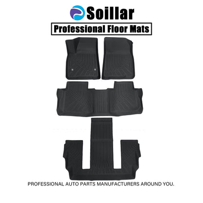 TPE Floor Mats For 2017-2023 GMC Acadia 4-Door Bucket Seats 3Row Floor Liners