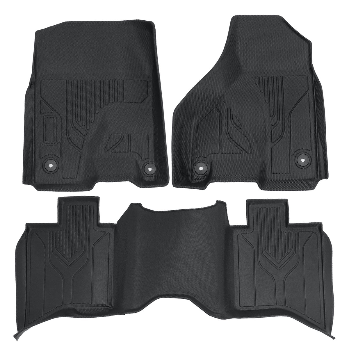 3D Model Floor Mats Liners TPE For 2013-2018 Dodge Ram 1500 2500 3500 Crew Cab