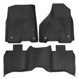 3D Model Floor Mats Liners TPE For 2013-2018 Dodge Ram 1500 2500 3500 Crew Cab