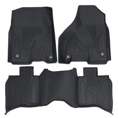 3D Model Floor Mats Liners TPE For 2013-2018 Dodge Ram 1500 2500 3500 Crew Cab