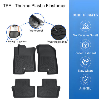 TPE 3D Floor Mats Liners 4Pcs For 2007-2017 Jeep Compass Patriot Dodge Caliber