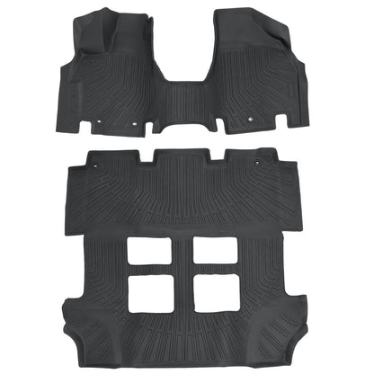 Floor Mats Liner For 2011-2017 Honda Odyssey 7-Passenger 4-Door TPE All Weather