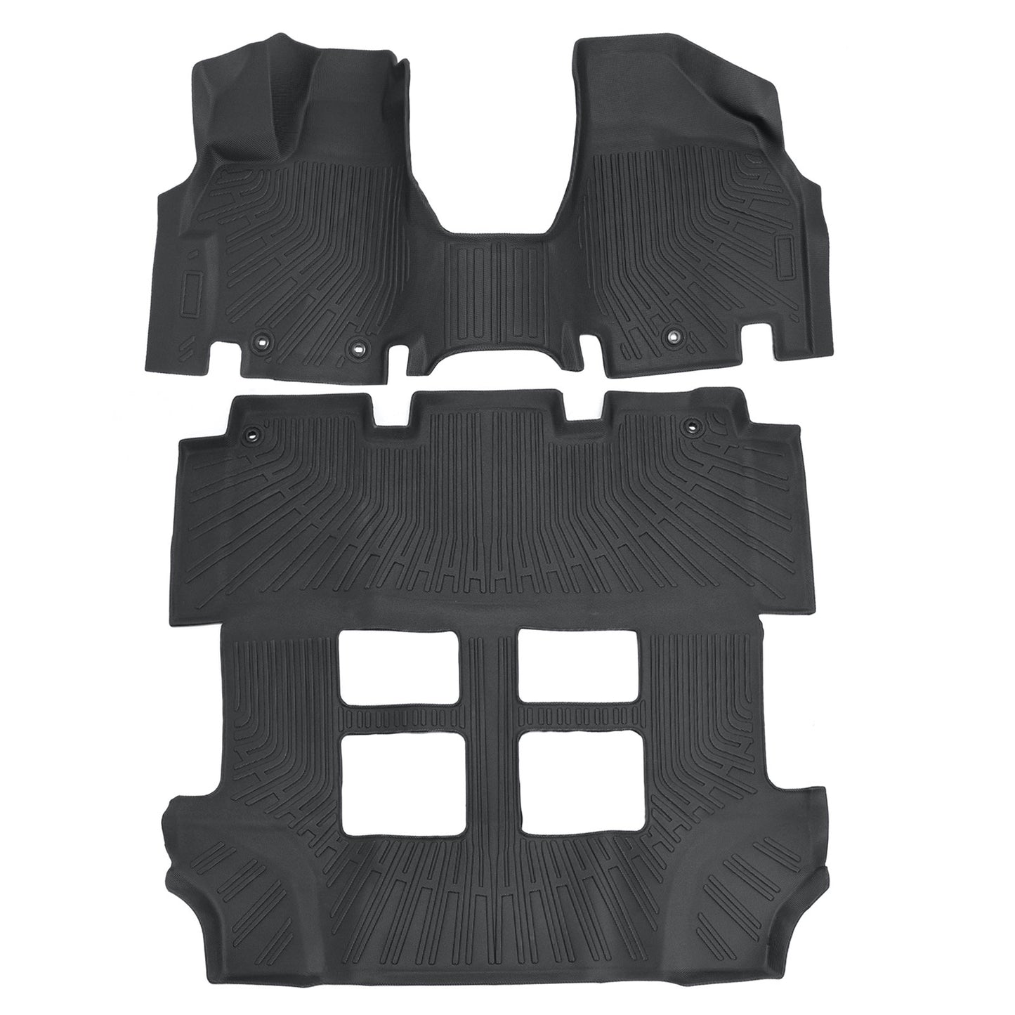 Floor Mats Liner For 2011-2017 Honda Odyssey 7-Passenger 4-Door TPE All Weather