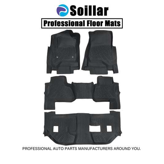 TPE Floor Mats Set For 2015-2020 Cadillac Escalade ESV 3 Row Floor Liners 4Pcs