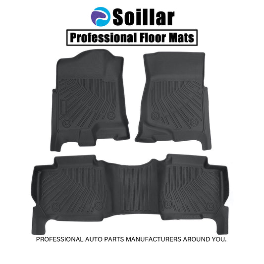3D Floor Mats For 2007-2014 Cadillac Escalade Front & 2nd Row Floor Liners TPE