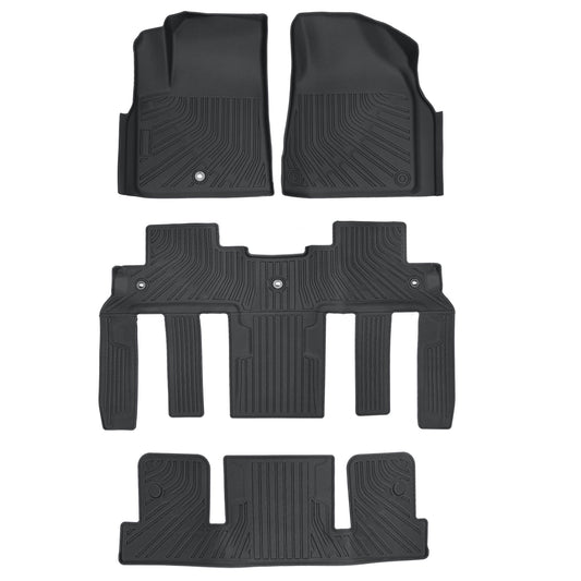Floor Mats Liner TPE 3D Model Black All Weather For 2008-2017 Buick Enclave