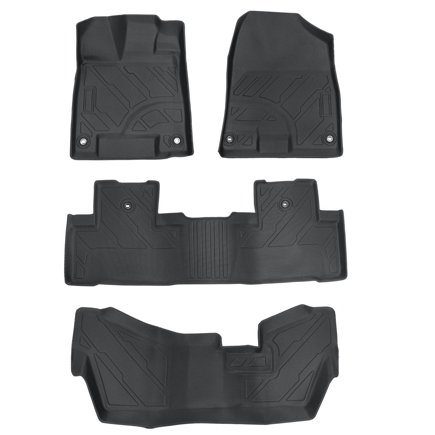Floor Mats Liner TPE 3D Model Black 4PCS All Weather For 2014-2020 Acura MDX
