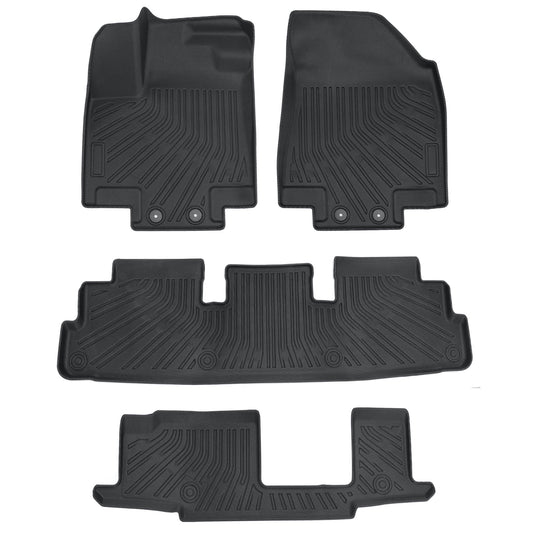 For 22-25 Infiniti QX60 7 Passenger/Nissan Pathfinder 8 Passenger Floor Mats 3D