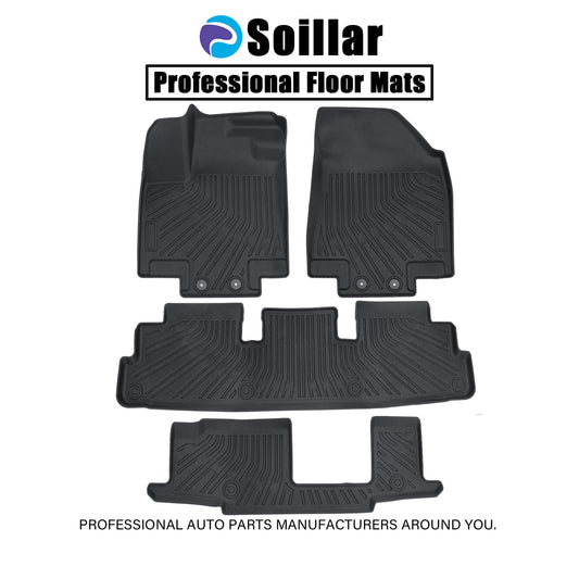 For 22-25 Infiniti QX60 7 Passenger/Nissan Pathfinder 8 Passenger Floor Mats 3D