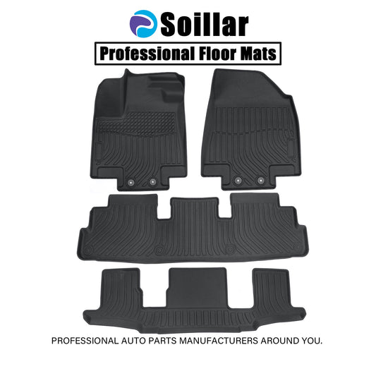 For 22-25 Infiniti QX60 6 Passenger/Nissan Pathfinder 7 Passenger Floor Mats 3D