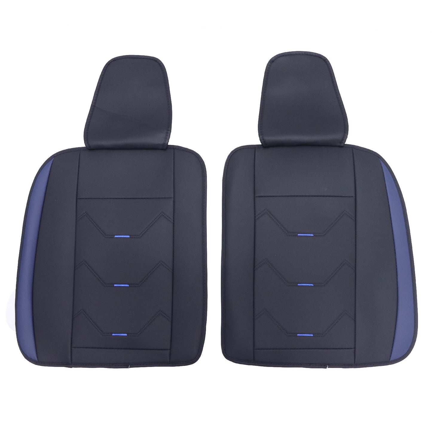PU Leather 5 Seat Covers Black & Blue Full Set Front & Rear Cushion Fits Honda